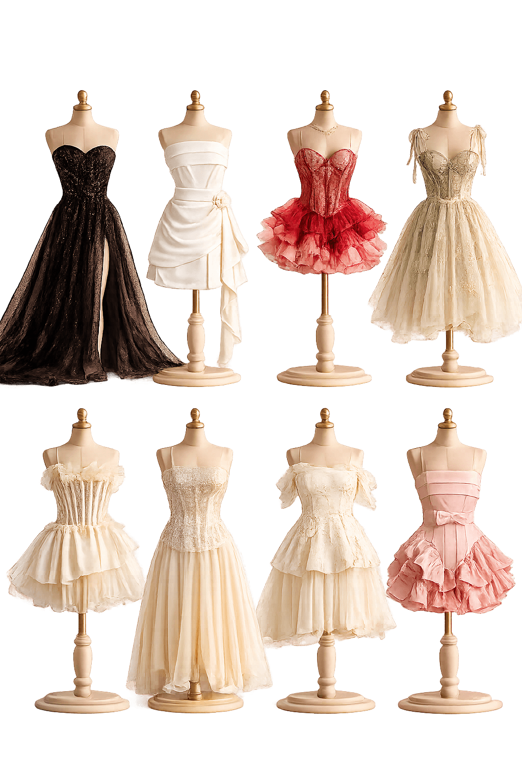 Rack of dresses available for rent